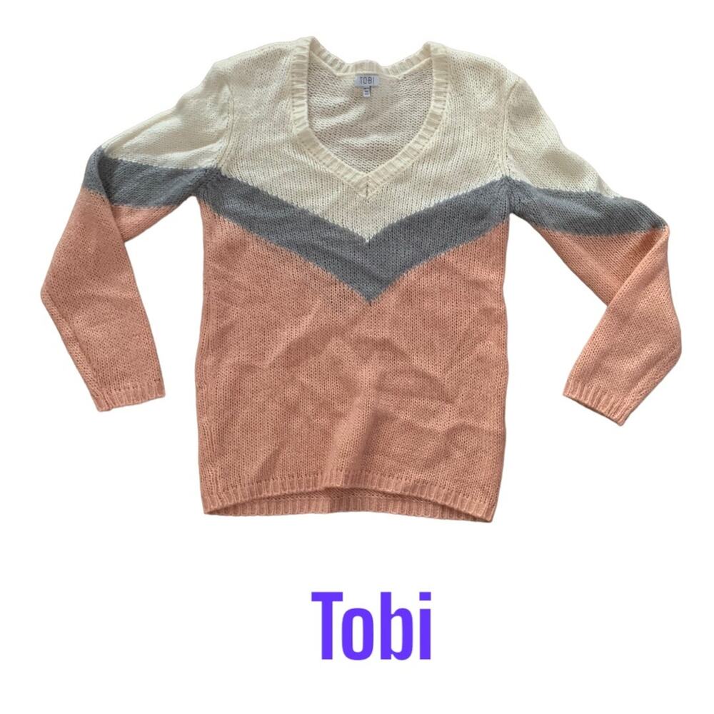 Tobi knit sweater chevron woman’s XS
